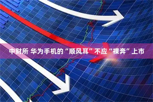 中财所 华为手机的“顺风耳”不应“裸奔”上市